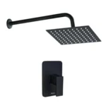 CONJUNTO DUCHA MONOCONTROL ROMA REGADERA CUADRADA 10"(25CM) + BRAZO DE 40 CM REDONDO